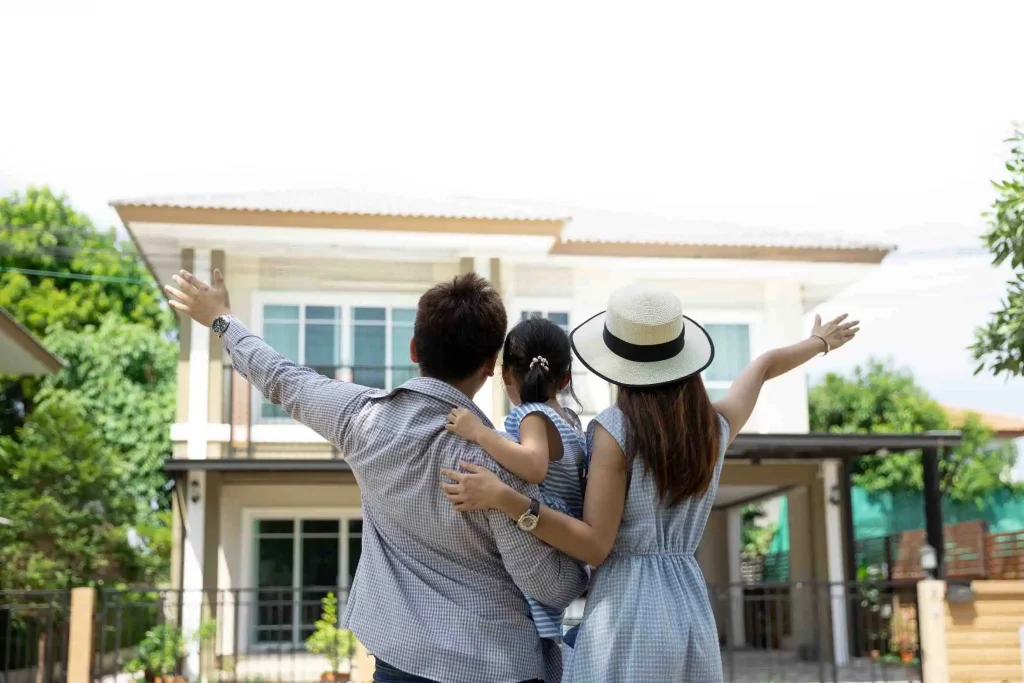 Happy Asian Family at New Home in Columbia MO