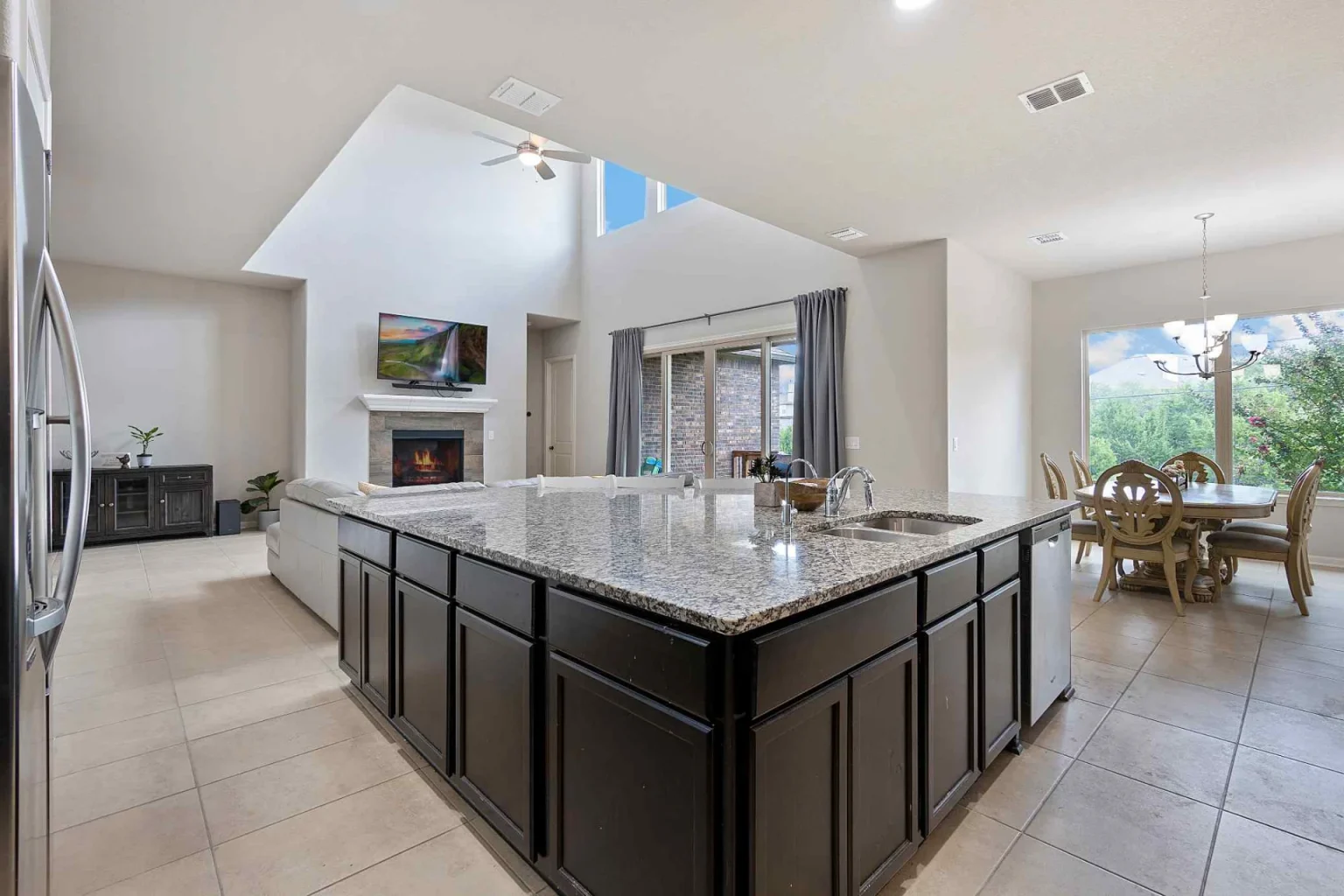 White Kitchen with Neutral Accents in Columbia, MO Home